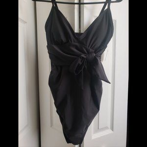 Isabel Maternity Black Tie One Piece Bathing Suit